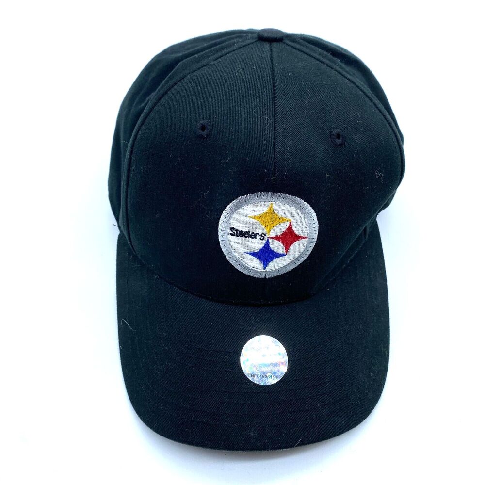 Vintage Pittsburgh Steelers Hat Cap Snap Back Black Yellow - Logo 7 NFL Football